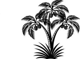 coconut tree silhouette vector