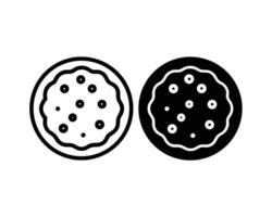 cookie icon biscuit cracker snack illustration vector