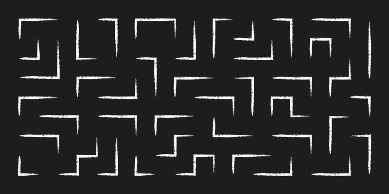 Chalk hand drawn corner elements, text corners, rectangular frames, quote frame, geometric pattern. Crayon marker lines, underlines, frames, grunge texture, doodle sketch illustration on black