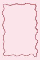 Coquette style illustration of frame on pink background. Romantic and elegant design perfect for stationery, invitations, social media graphics, and Valentine Day themes. Trendy pink background vector