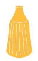 Hand drawn line art vase. Doodle clay pottery illustration. Isolated illustration for home decor and design, greeting card, banner, poster, label. vector