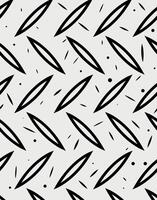Minimalist Black and White Abstract Pattern with Ovals and Dots vector