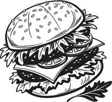 Monotone Meal Vibes vector