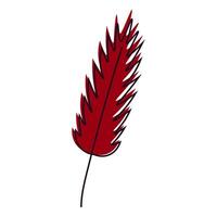 Autumn leaf. stylized autumn leaf vector