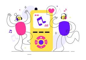 Sound Wave Digital Music Featuring Viral Tracks and Voice Signal Concept vector
