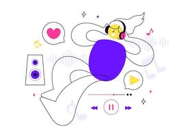 Viral Sound Illustration with Digital Music Waves and Circle Voice Signals vector