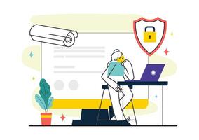 Intelligence Gathering Illustration with Espionage and Secret Recording Elements vector