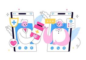 Virtual Health Consultation with AI-Powered Tools and Digital Health Management vector