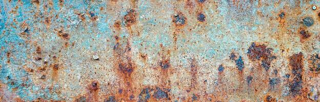 Rusty Peeling Metal Texture with Corrosion and Weathered Surface photo