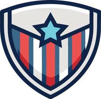 American Patriotic Shield with Star Symbol Design Element vector