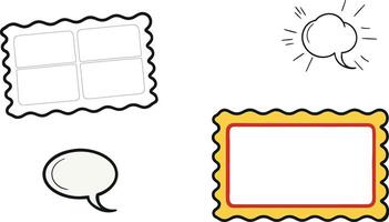 Cartoon Style Speech Bubble Frames for Messages and Comics vector