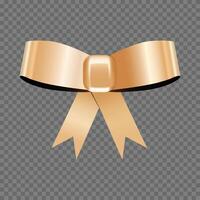 Decorative golden bow. illustration vector
