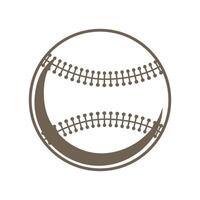 A baseball with detailed stitching encircling it set against a white background vector