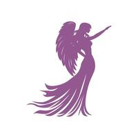 Side View Goddess Standing with Arms Raised vector