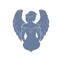 Goddess Looking over her shoulder in Calm Aura vector