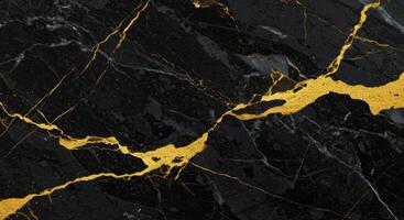 Black marble texture with gold veins high resolution image showing detailed stone pattern photo