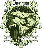 Majestic Wolf Art T-Shirt - Canis Lupus Illustration for Graphic Design vector
