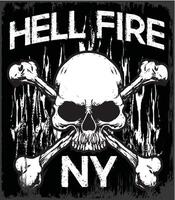 Inferno Skull Flame Graphic Tee Artwork Vec. Illustration vector