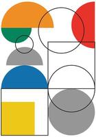 Design wall art bauhaus geometric line stroke vector