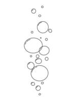 Bubbles fizzy foam doodle sketch hand drawn. Line shampoo bubbles, champagne gas linear. Water balls. sparkles. vector