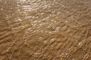 a waves crash on the beach sand for background photo