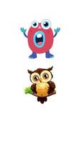 Colorful animation introducing the letter O with a playful owl character, engaging children in learning the alphabet video