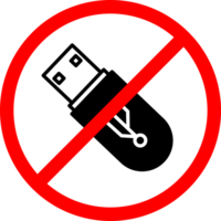 Prohibition symbol for usb flash drive usage. no flash drive are prohibited. no flash drive. no flash drive prohibited. no flash drive sign png