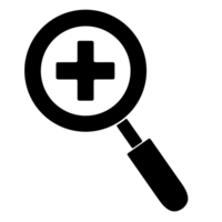 Zoom plus symbol isolated on transparent background png
