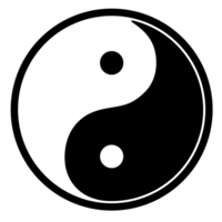 Yin Yang symbol isolated on transparent background png