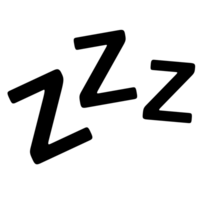 Sleep Symbol isolated on transparent background png