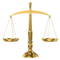 ouro balanças do justiça isolado em transparente fundo png