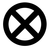 Xmark Symbol isolated on transparent background png
