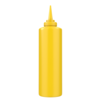 A yellow bottle of ketchup on a black background png