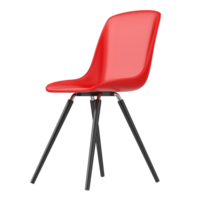 Red Plastic Chair isolated on transparent background png