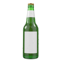 Green Beer Bottle isolated on transparent background png