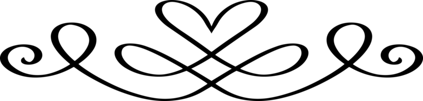 Calligraphic curved classical luxury element png