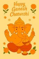 elephantHappy Ganesh Chaturthi vector
