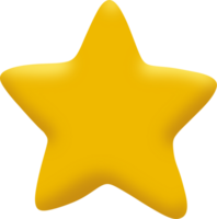 The large, yellow pointed star. The edges of the star look rounded and do not have sharp corners like ordinary stars, giving a soft feeling. png
