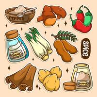 Doodle Cooking spices hand draw style vector