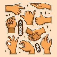 Finger hand direction gesture vector