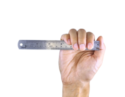 Close-Up of Hand with Ruler Concept of Accuracy in Design png