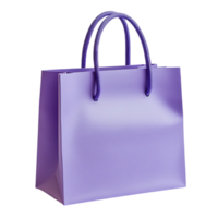 Purple shopping bag with rope handles a blank template for design png