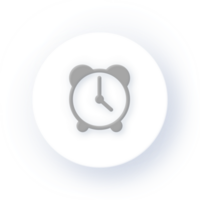 Neumorphism Icon Alarm Clock Icon Soft Drop Shadow on Dark Background Neumorphic UI UX Design User Interface Neumorphism Shadow png