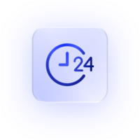 Glassmorphism Icon 24 Hour Service Icon All Day Service Soft Shadow Glassmorphic Around The Clock Nonstop Service Customer Support Icon Day Night Icon Service Icon Full Time Icon Hotline Icon png