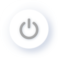 Neumorphism Icon Power Icon On Off Icon Soft Drop Shadow on Dark Background Neumorphic UI UX Design User Interface Neumorphism Shadow png