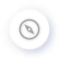 Neumorphism Icon Compass Icon Soft Drop Shadow on Dark Background Neumorphic UI UX Design User Interface Neumorphism Shadow png