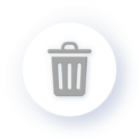 Neumorphism Icon Trash Bin Icon Soft Drop Shadow on Dark Background Neumorphic UI UX Design User Interface Neumorphism Shadow png