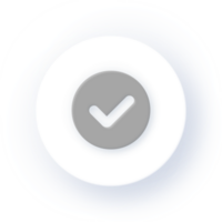 Neumorphism Icon Success Icon Soft Drop Shadow on Dark Background Neumorphic UI UX Design User Interface Neumorphism Shadow png