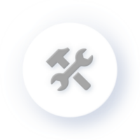 Neumorphism Icon Repair Icon Soft Drop Shadow on Dark Background Neumorphic UI UX Design User Interface Neumorphism Shadow png