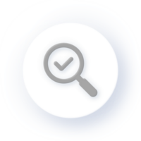 Neumorphism Icon Search with Checkmark Icon Soft Drop Shadow on Dark Background Neumorphic UI UX Design User Interface Neumorphism Shadow png